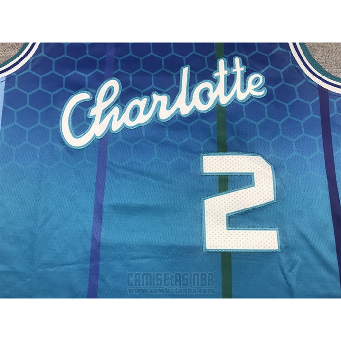 Camiseta Charlotte Hornets LaMelo Ball #2 Ciudad 2021-22 Azul